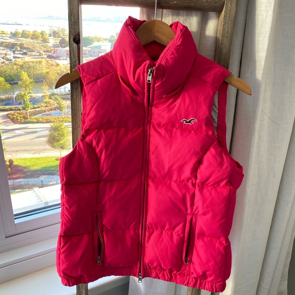 Vintage Hollister Hot Pink Puffer Vest